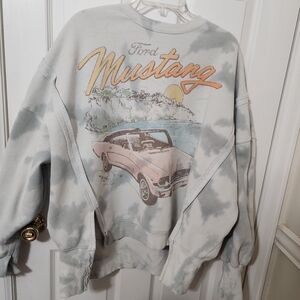 Buckle Ford Logo Gray Sweatshirt Size Large